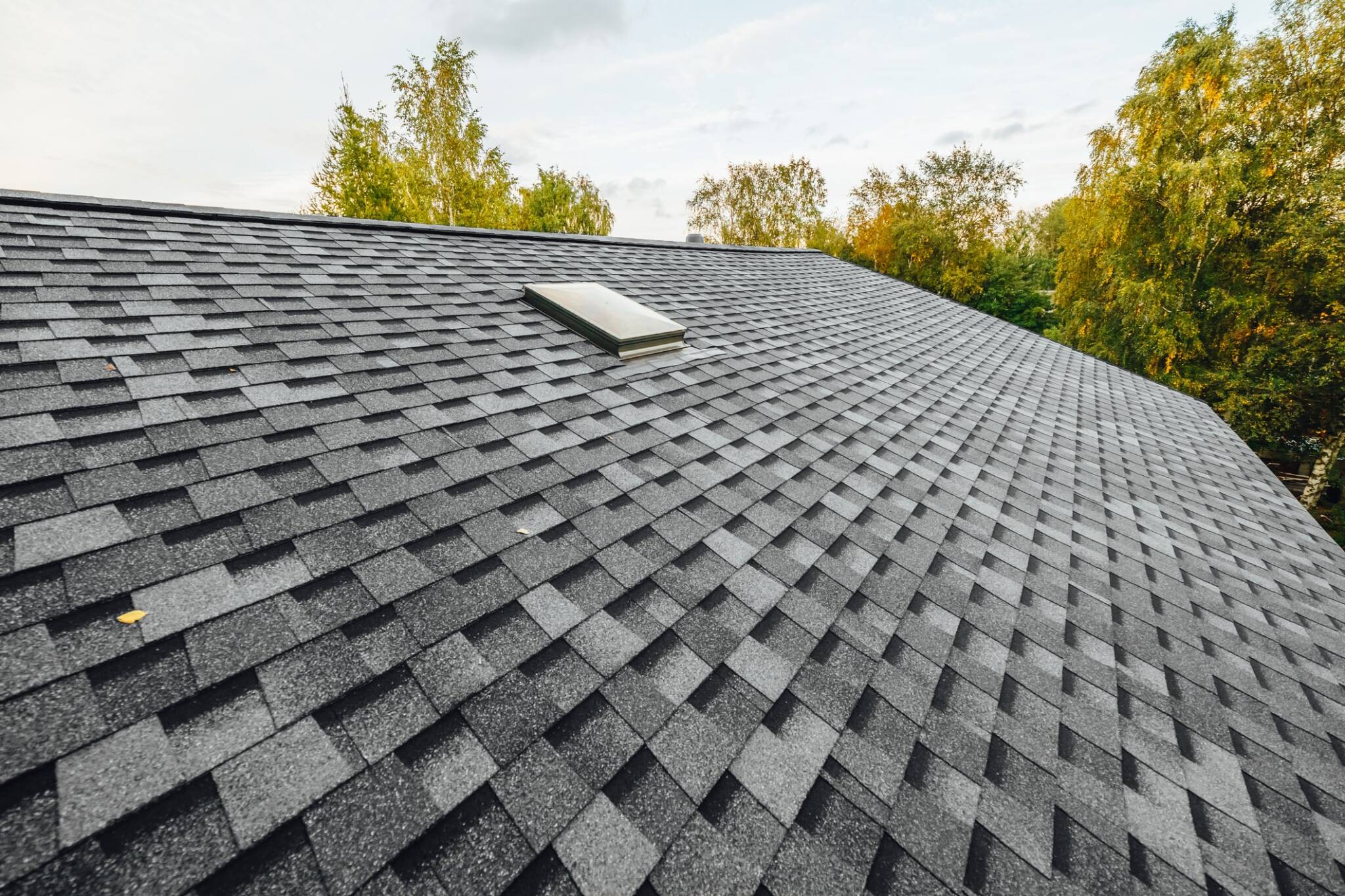 architectural asphalt shingles on home