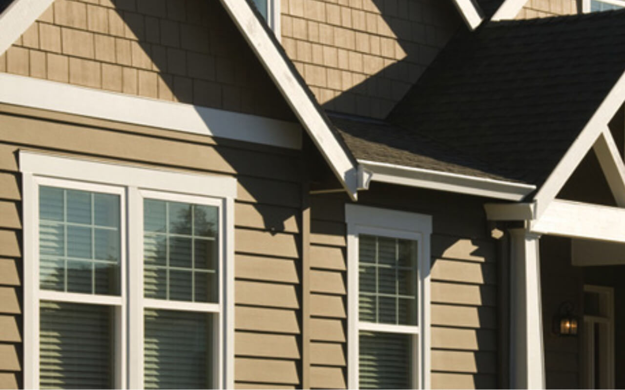 Exterior windows on a modern home.