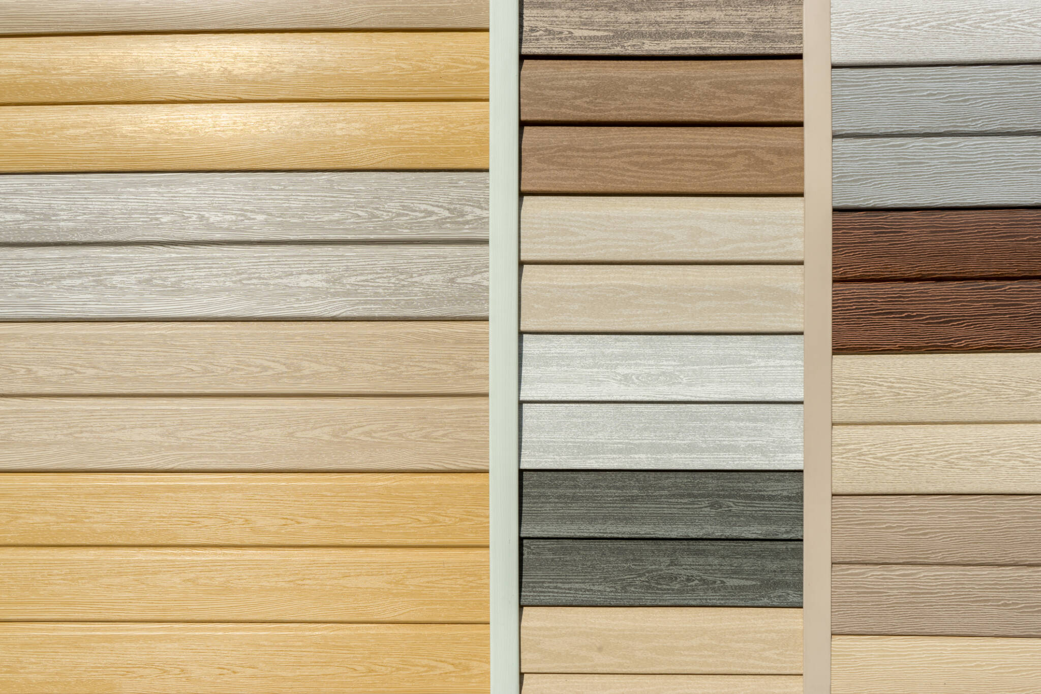 various siding options including vinyl and engineered wood
